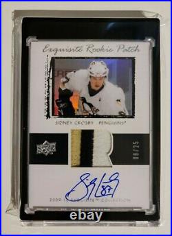 09/10 Exquisite Collection SIDNEY CROSBY 8/25 Rookie Patch Auto Lebron Flashback