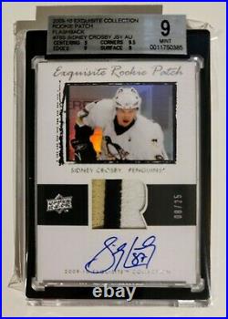 09/10 Exquisite Collection SIDNEY CROSBY 8/25 Rookie Patch Auto Lebron Flashback