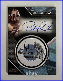 1/1 Topps Star Wars The Mandalorian Season 2 Pedro Pascal Autograph Button Card
