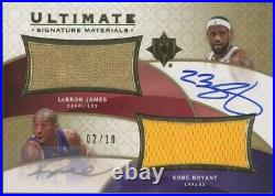 /10 Auto Ultimate Collection Kobe Bryant LeBron James GU Jersey Patch Autographs