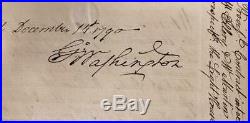 1790 George Washington Signed Official US Document as President. PSA Gem Mint 10