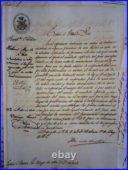 1851 Signed Jose Concha Argentina Born Prime Minister of Spain Archive 20 Docs