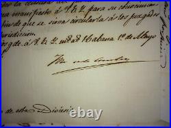 1851 Signed Jose Concha Argentina Born Prime Minister of Spain Archive 20 Docs