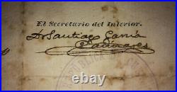 1897 Antilles Republic in Arms Signed President SALVADOR CISNEROS BETANCOURT