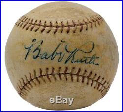 1920s Babe Ruth Yankees Signed Reach Baseball with Glass Case PSA BAS A04110