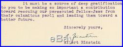 1939 ALBERT EINSTEIN Signed Letter WWII Jewish Resistance TLS Autograph PSA/DNA