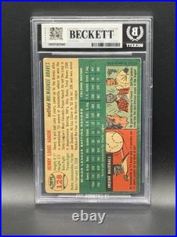 1954 Topps Hank Aaron #128 (RC) BGS AA. With Topps Auto