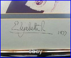 1977 QUEEN ELIZABETH II & PRINCE PHILIP autographed signed large format photos