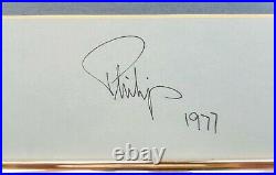 1977 QUEEN ELIZABETH II & PRINCE PHILIP autographed signed large format photos