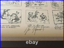 1994 Warner Brothers Animaniacs Mark Taliani Autographed framed storyboard COA