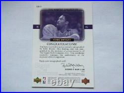 2000 Upper Deck Master Collection Kobe Bryant Auto #08/08 Mystery Pack Autograph