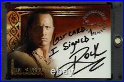 2002 Inkworks The Scorpion King Dwayne The Rock Johnson Autograph Auto Holygrail