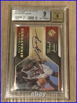2004-05 Ultimate Collection Signatures Michael Jordan On Card Auto #MJ BGS 9