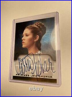 2004 Topps Star Wars Auto Carrie Fisher Sp Princess Leia authentic autograph