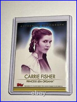 2004 Topps Star Wars Auto Carrie Fisher Sp Princess Leia authentic autograph