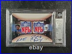 2005 Ultimate Collection Peyton Manning Edgerrin James 1/1 NFL SHIELD Auto BGS 9