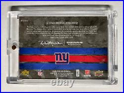 2008 Exquisite ELI MANNING Game Used Jersey /Patch Auto 06/25 GIANTS HOF 2025