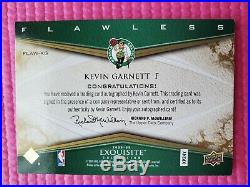 2008 Exquisite collection autographed Kevin Garnett auto card Flawless Autograph