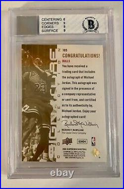 2009-2010 UD Basketball Michael Jordan Auto Signature Collection 83HD4 BGS/BAS