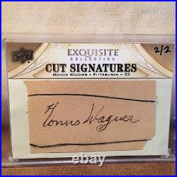 2011 Ud Exquisite Collection Cut Signature Honus Wagner Auto 2/2
