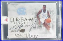 2012-13 Exquisite Collection Dream Seasons 82-83 Michael Jordan /70 AUTO On Card