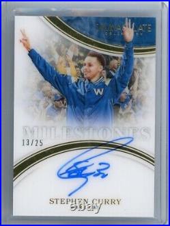 2015-16 Panini Immaculate Collection Milestones Stephen Curry Auto # 13/25