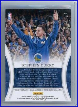 2015-16 Panini Immaculate Collection Milestones Stephen Curry Auto # 13/25