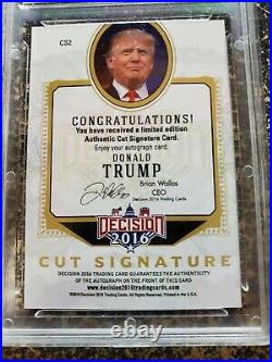 2016 DECISION Donald J Trump Cut Signature auto autograph GMA 8.5 President
