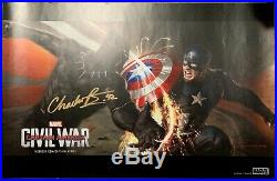 2016 SDCC Marvel CIVIL WAR CHADWICK BOSEMAN as BLACK PANTHER Signed Poster