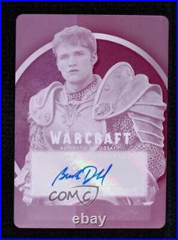2016 Topps Warcraft Printing Plate Magenta 1/1 Burkely Duffield Auto 0c3