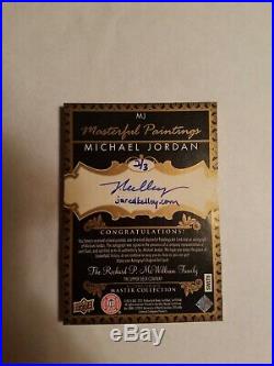 2016 UD Master Collection Michael Jordan Rare Masterful Painting Autographed 2/3
