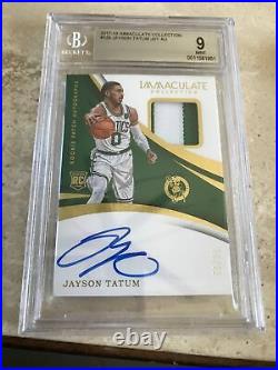 2017-18 Immaculate Collection #126 Jayson Tatum RPA 56/99 BGS 9 Mint 10 Auto