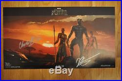 2017 D23 EXPO MARVEL BLACK PANTHER POSTER CHADWICK BOSEMAN Autographed