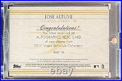 2017 Topps Definitive Collection Jose Altuve Autograph Jersey Relic 11/50