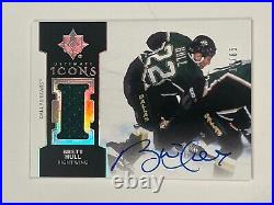 2018-19 UD Ultimate Collection Icons Autograph Brett Hull #UIA-BH Auto /65