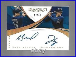 2018 Immaculate Collection Dual Autographs Gold Jose Altuve George Springer 7/10