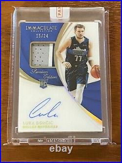 2018 Immaculate Collection LUKA DONCIC /24 FOTL Premium Edition RC Patch Auto