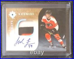 2019-20 Ultimate Collection Joel Farabee Rookie Patch Autograph #30/49 #RRPA-JF