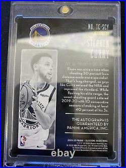 2019 Panini Illusions Stephen Curry Trophy Collection Autograph Warriors Auto