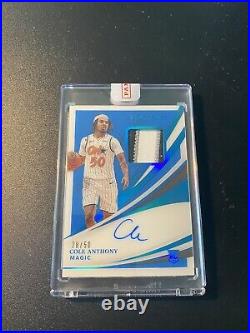 2020-21 Immaculate Cole Anthony Blue Rookie RPA 3 Color Patch RC RPA /50 #117