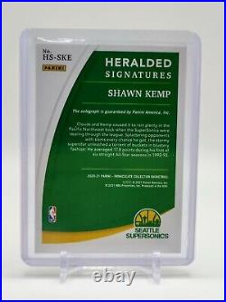 2020-21 Immaculate Collection Shawn Kemp Autograph Heralded Signatures 10/49