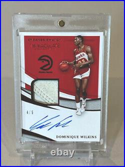 2020-21 Panini Immaculate Dominique Wilkins Sneaker Swatch Auto ATL Hawks Mint