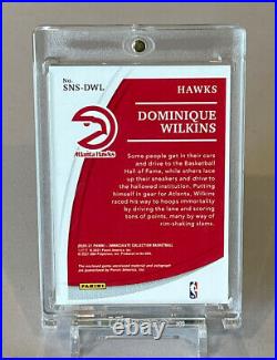 2020-21 Panini Immaculate Dominique Wilkins Sneaker Swatch Auto ATL Hawks Mint