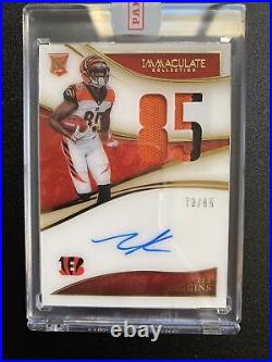 2020 Immaculate Collection Tee Higgins RPA Rookie Patch Auto /85 RC Bengals
