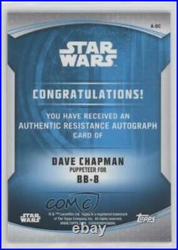 2020 Star Wars Chrome Perspectives Orange Refractor 36/50 Dave Chapman Auto w7v