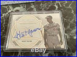 2020 Topps Definitive Collection Hank Aaron On Card Auto 4/5 Most Runs in M/NM