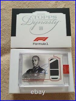 2020 Topps Dynasty Formula 1 Autographed Patch Card Red Lewis Hamilton 3/5