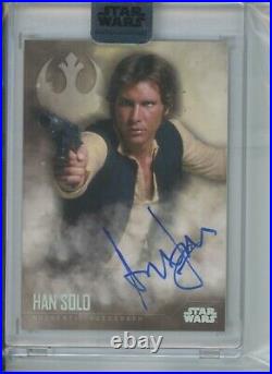 2020 Topps Star Wars STELLAR Harrison Ford BASE AUTO #5/40 Han Solo signed