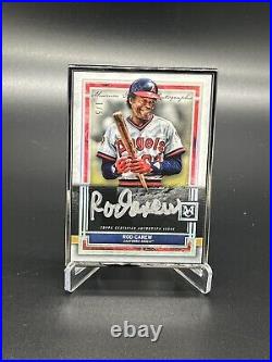 2020 Topps museum collection Rod Carew auto 1/5 Los Angeles Angels Great