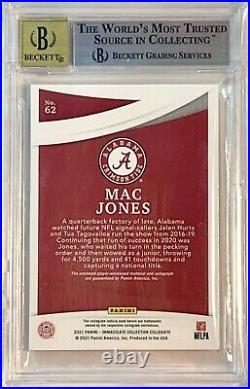 2021 Immaculate Collection #62 MAC JONES RPA Rookie RC #/5 Patch BGS 8.5 Pop 1